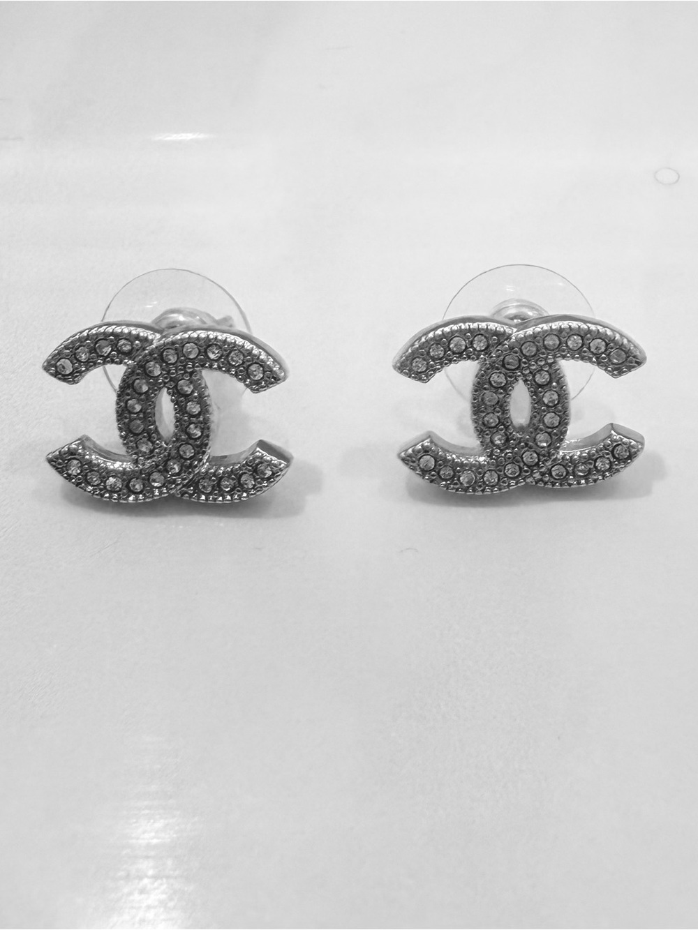New Chanel silver small earrings